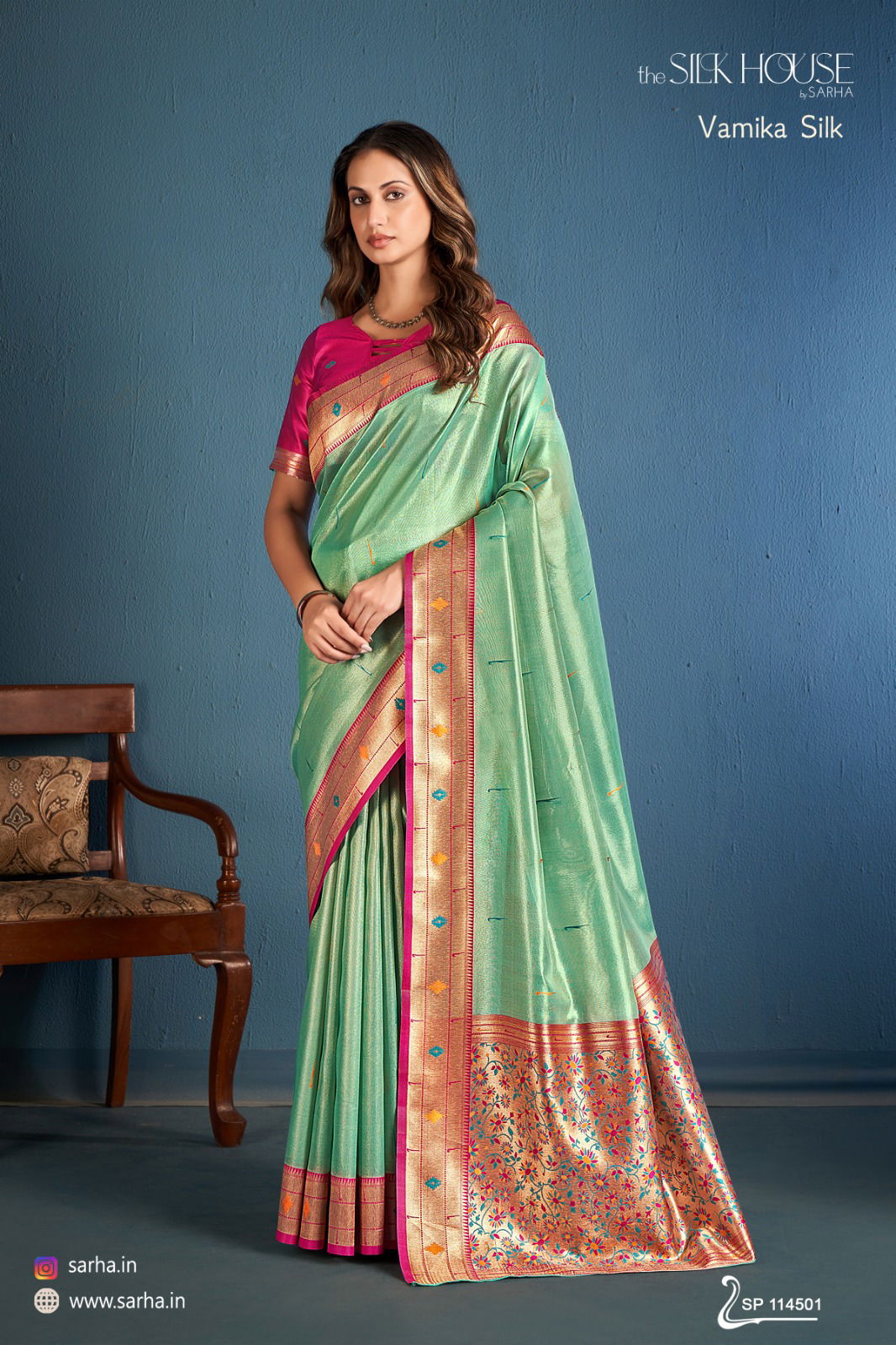 Vamika Silk By Sarha Tissue Wedding Wear Saree Exporters In India